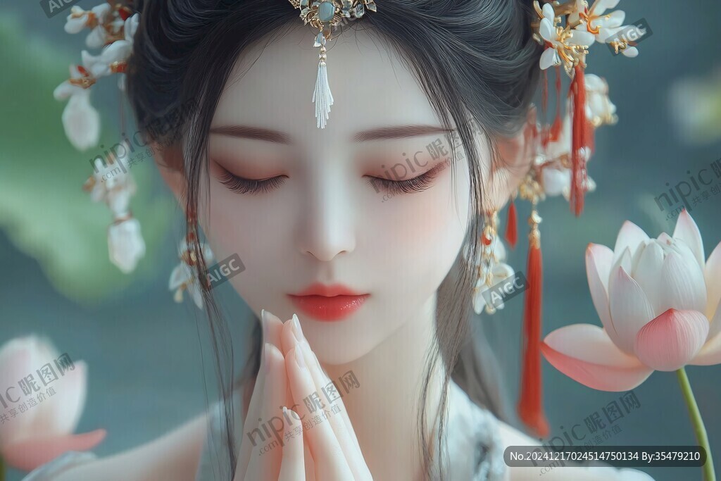 荷花花神西施