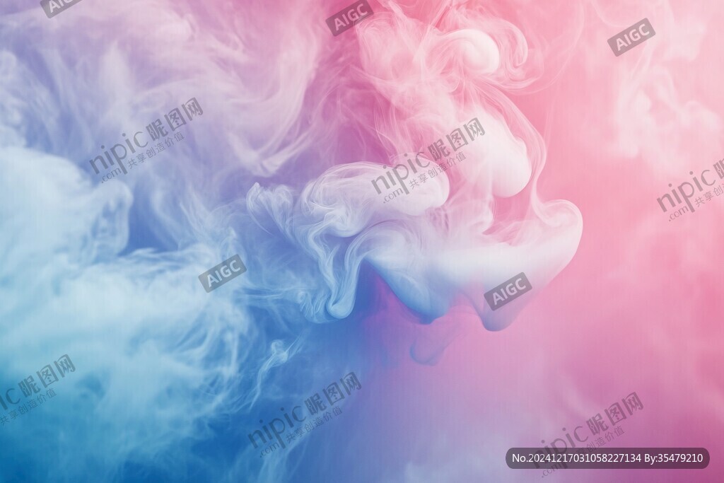 繪畫夢幻煙霧五彩