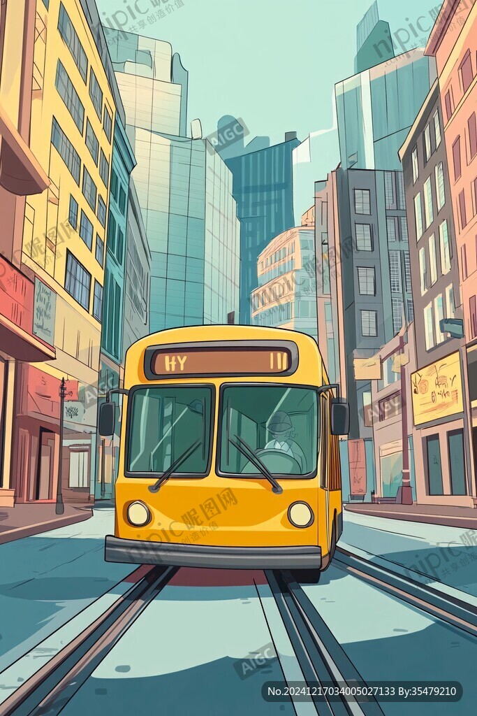 電車插畫