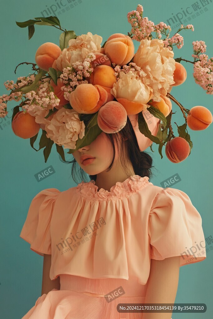 藍橙撞色花藝