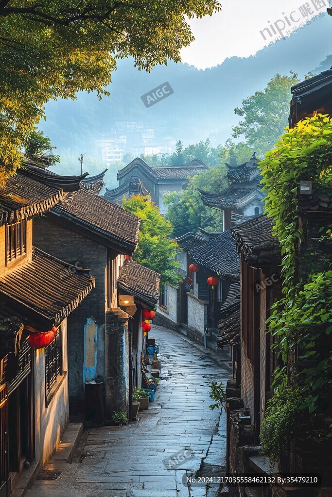 古街早晨