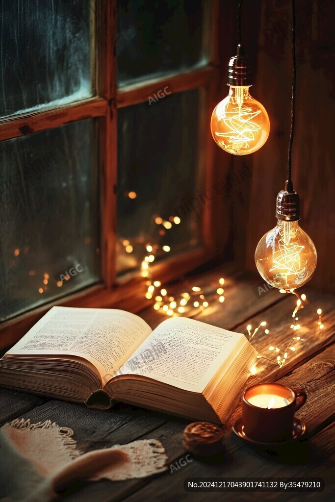 燈下讀書