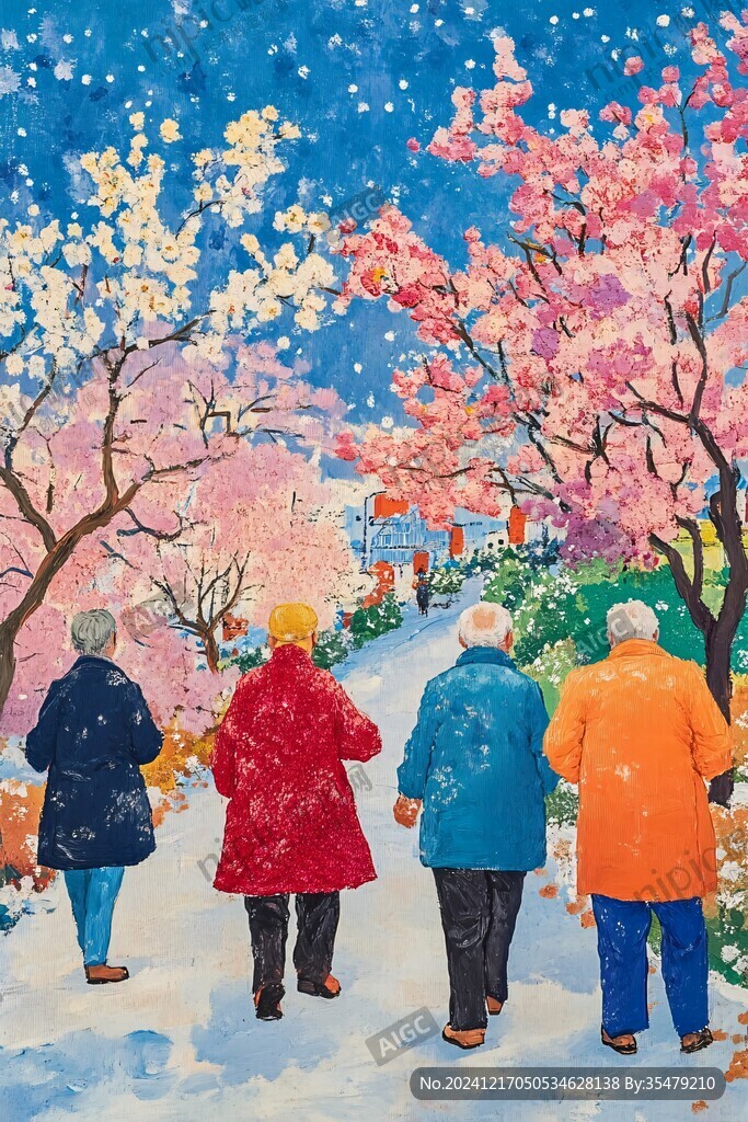 插畫背影