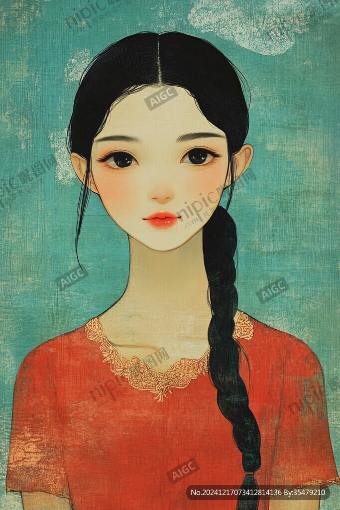 姑娘插畫