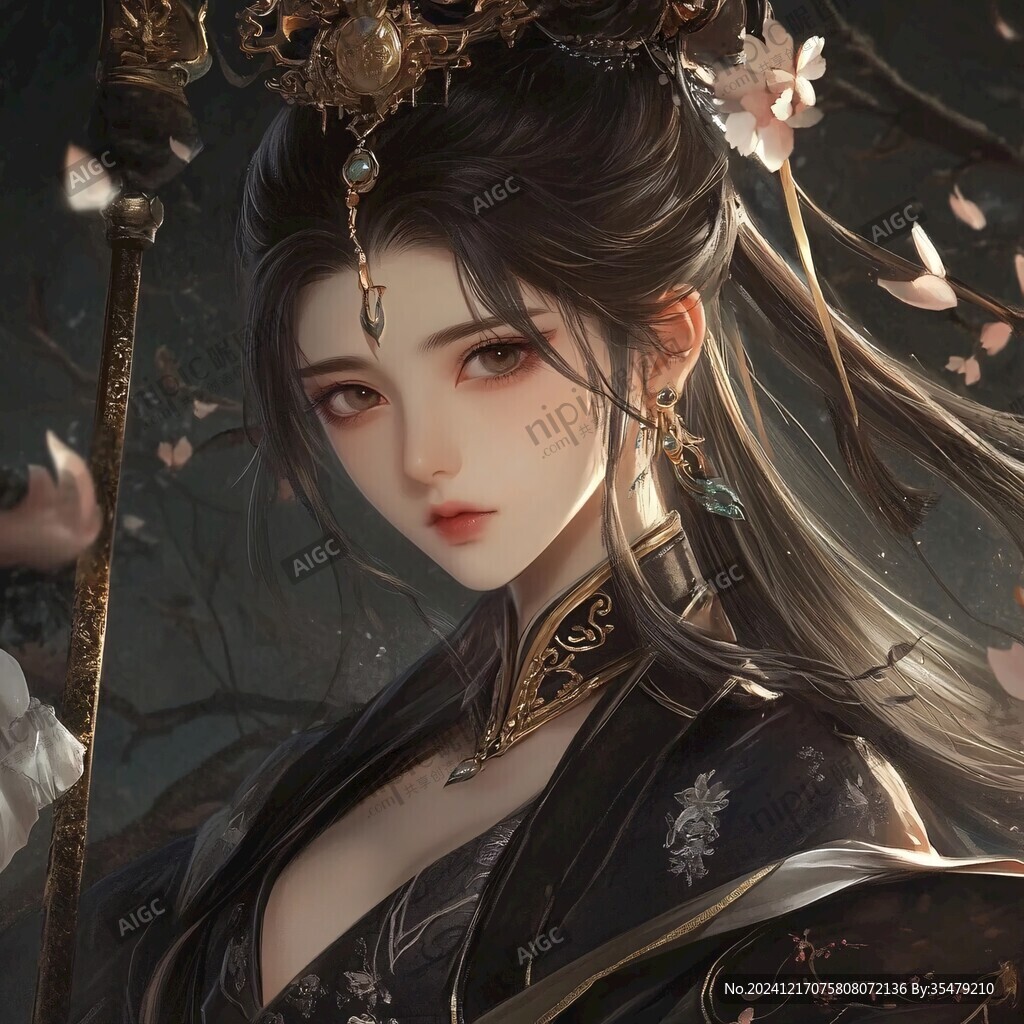 古風(fēng)美女頭像插畫封面