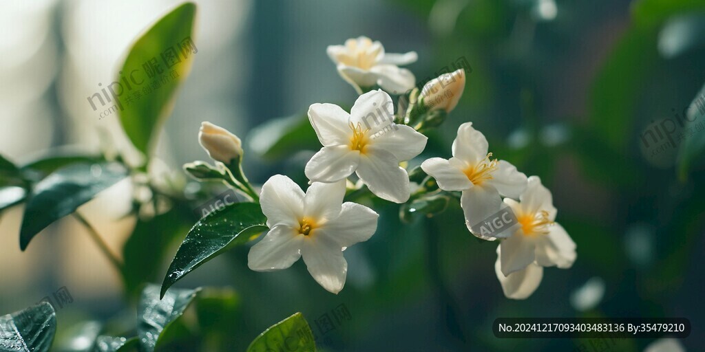 特寫花草茶茉莉花4k