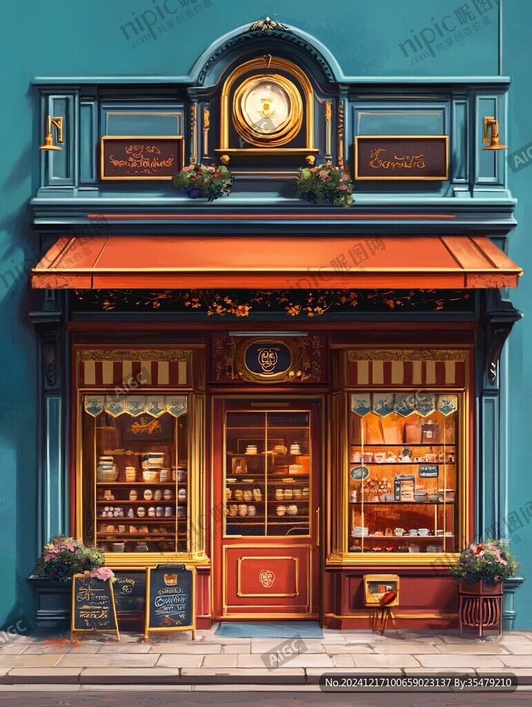 店門口插畫
