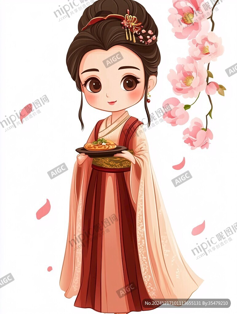 卡通漢服美女