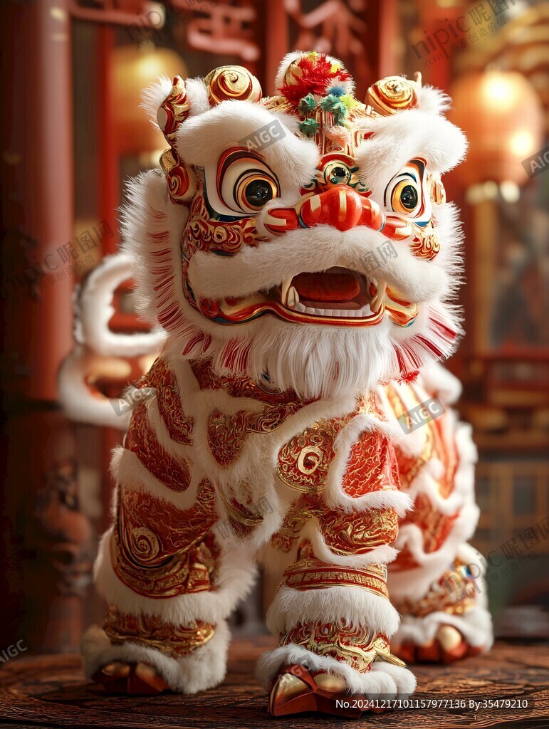 舞獅擺件