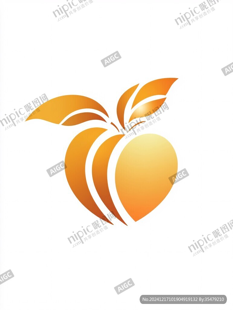 橙色水果logo