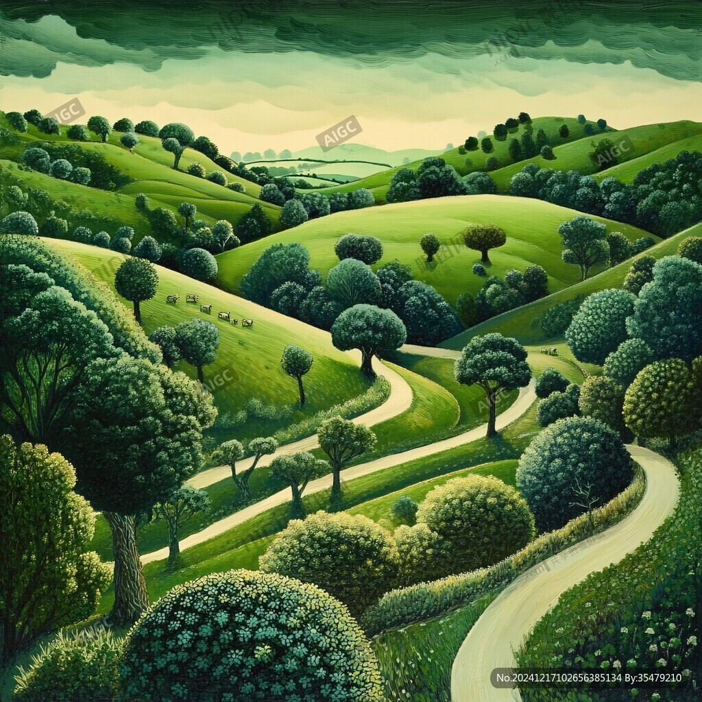 綠茵小道山水