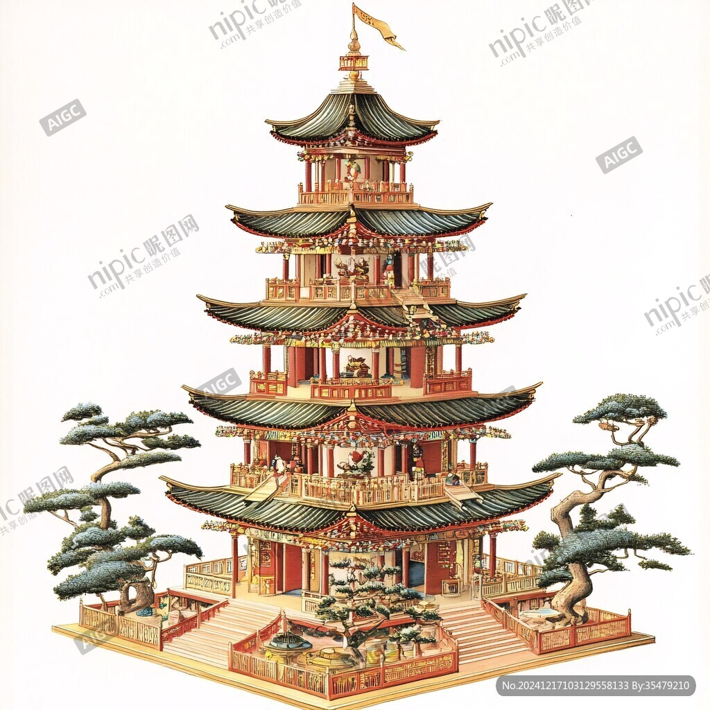 萬壽塔插畫