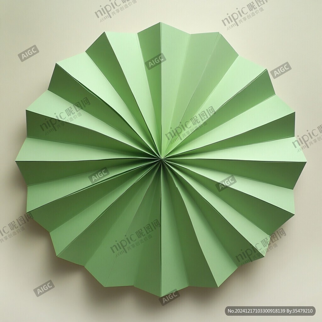 弧形折紙紙扇