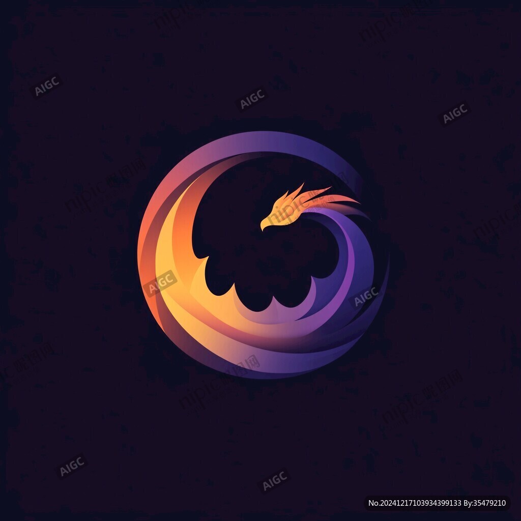 抽象鳳凰logo