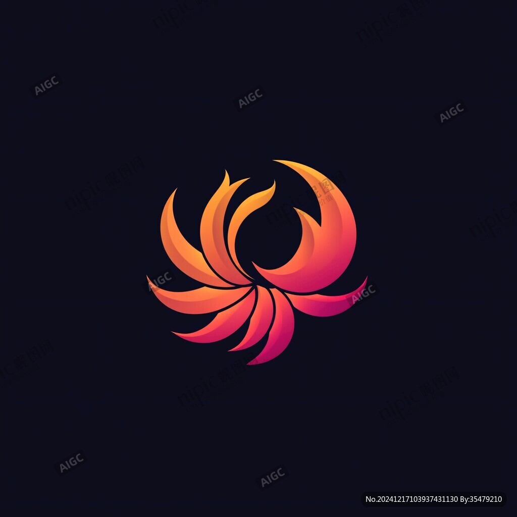 花卉旋轉(zhuǎn)logo