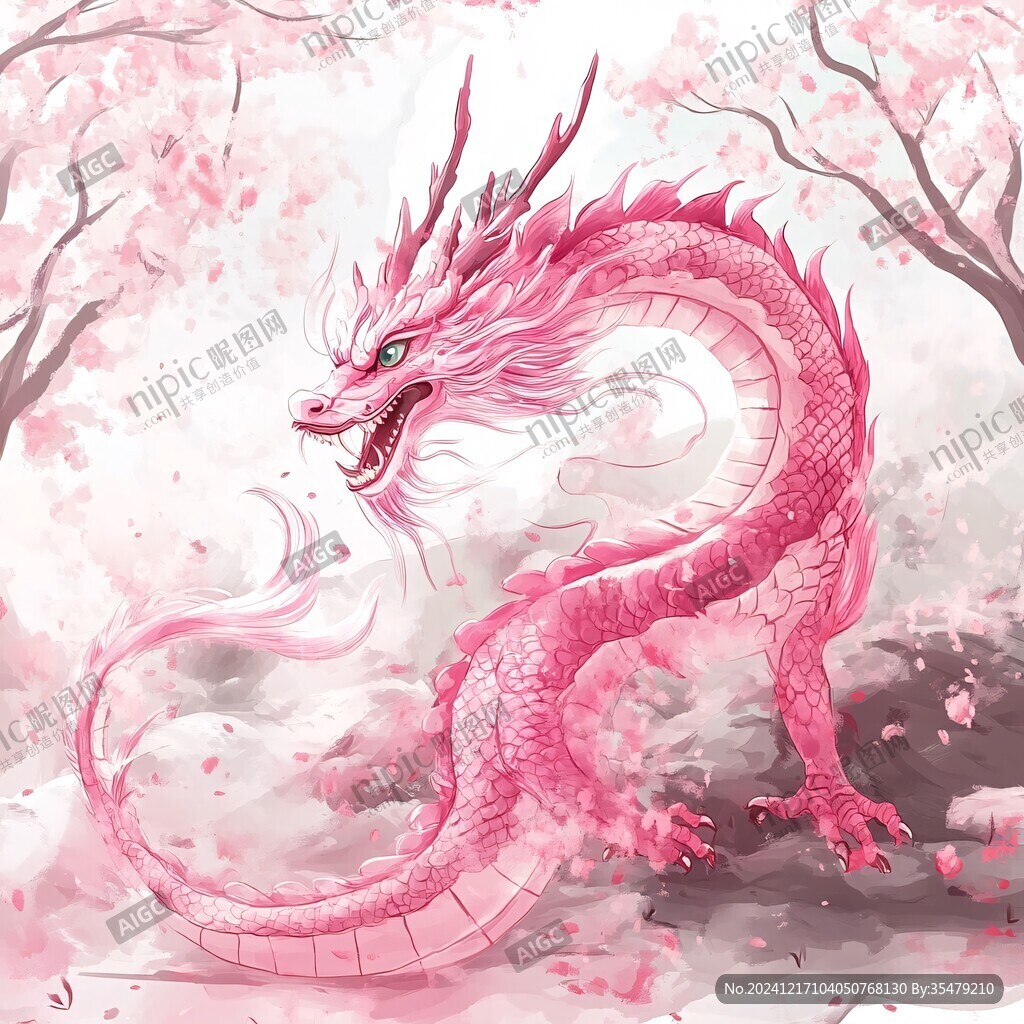卡通古風龍插畫