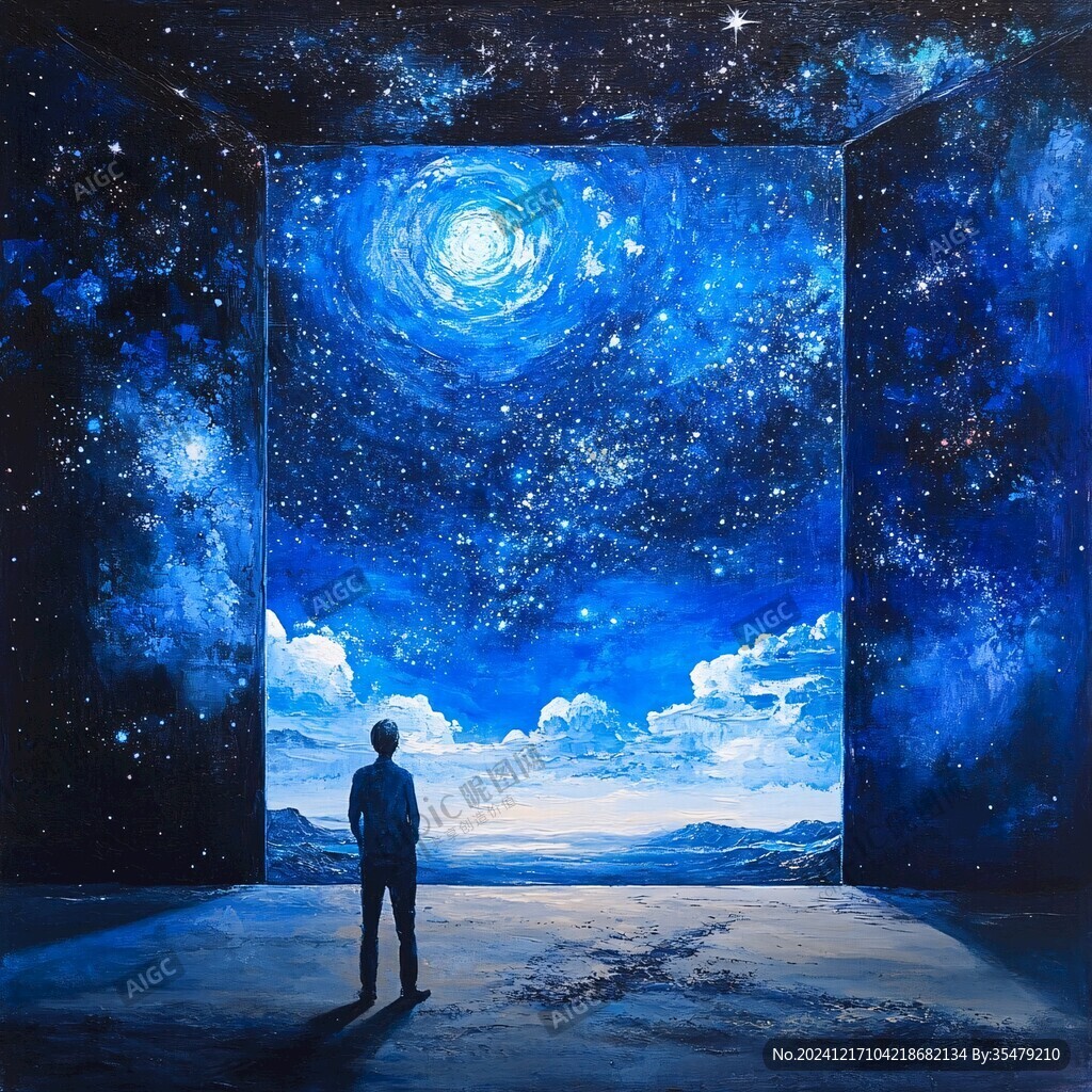 3d宇宙壁畫