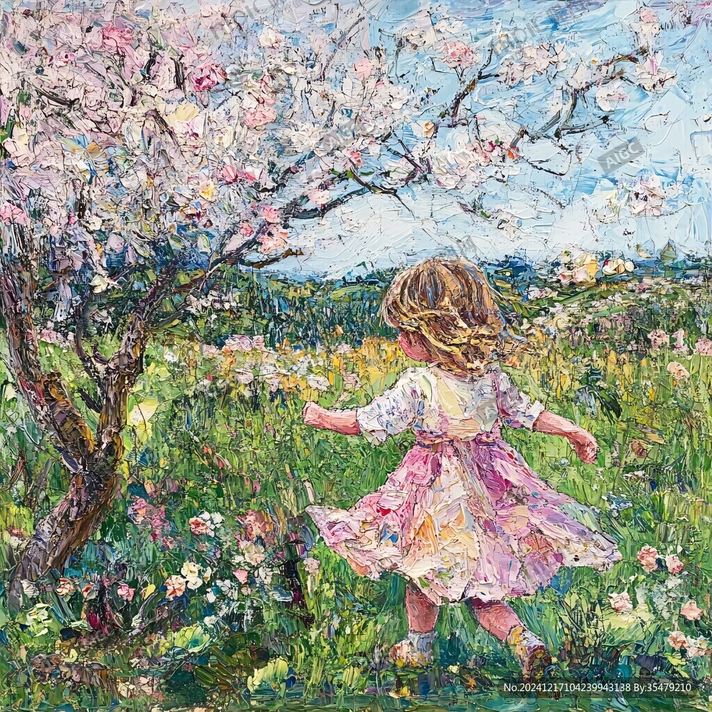 花树下的女孩 花树下的女孩