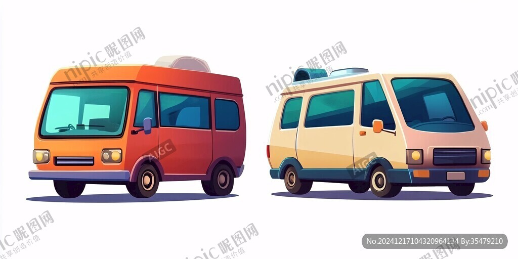 卡通面包車