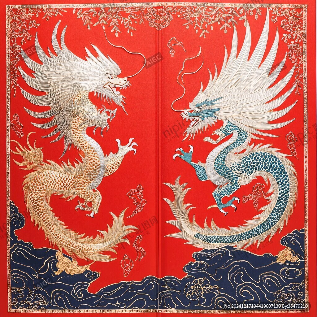 原創(chuàng)雙龍紋