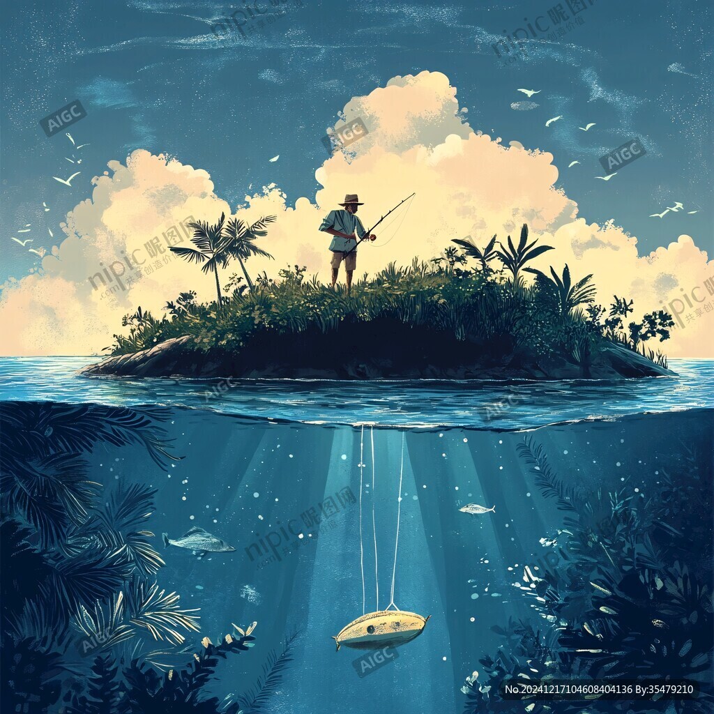 海底場景插畫