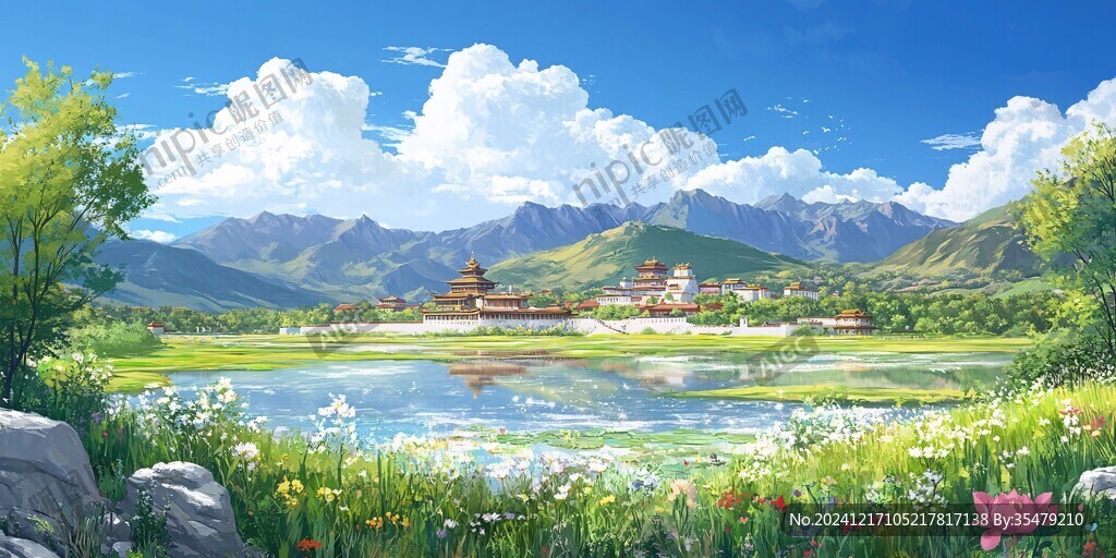 避暑山莊插畫