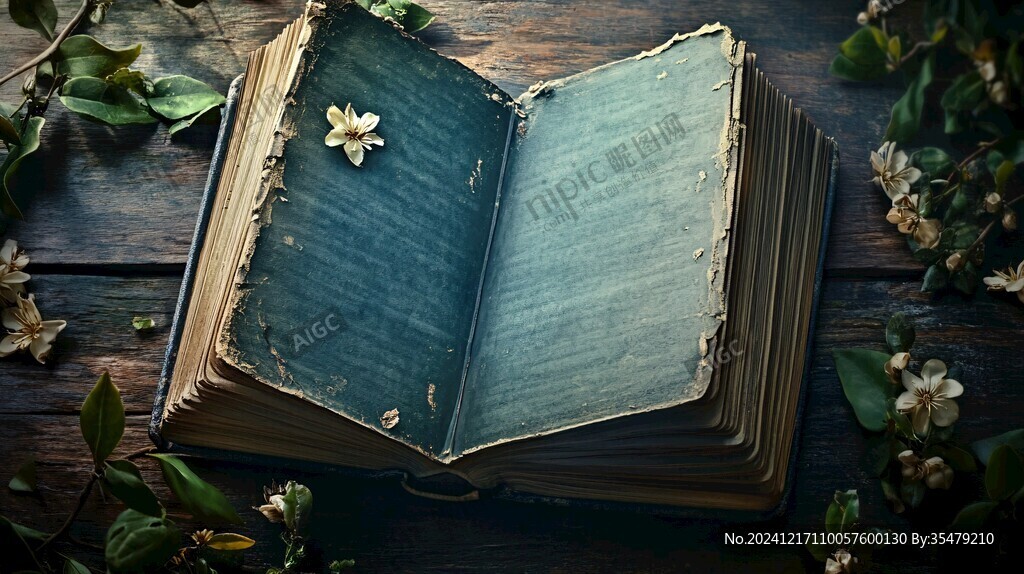 植物書本背景