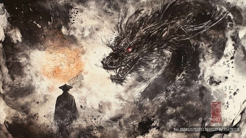 龍年橫版插畫