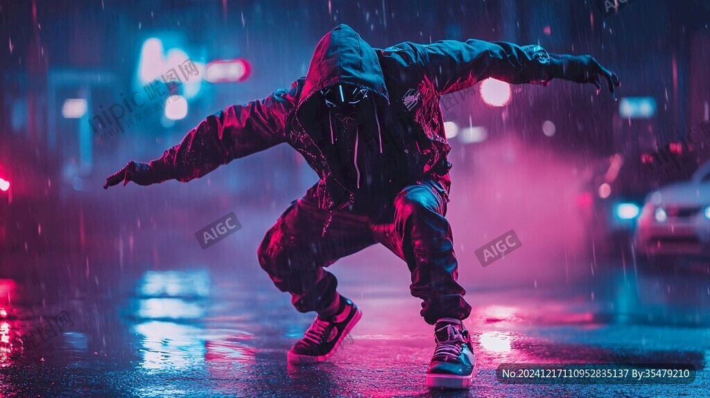 街舞炫酷插畫