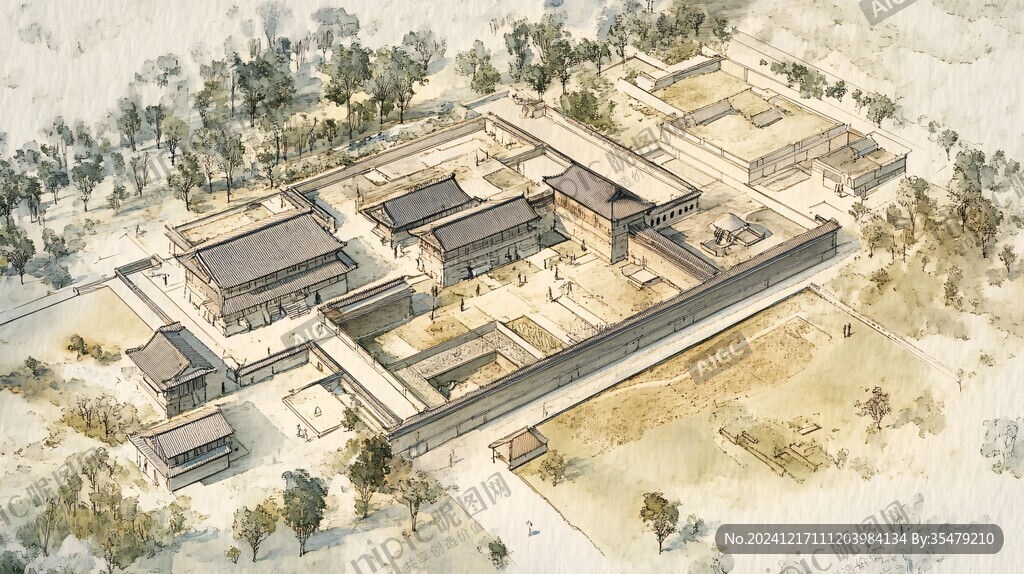 漢代建筑鳥瞰圖