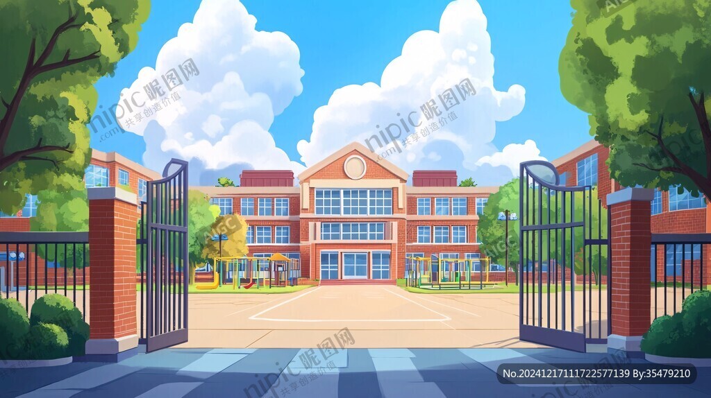 學校門口背景