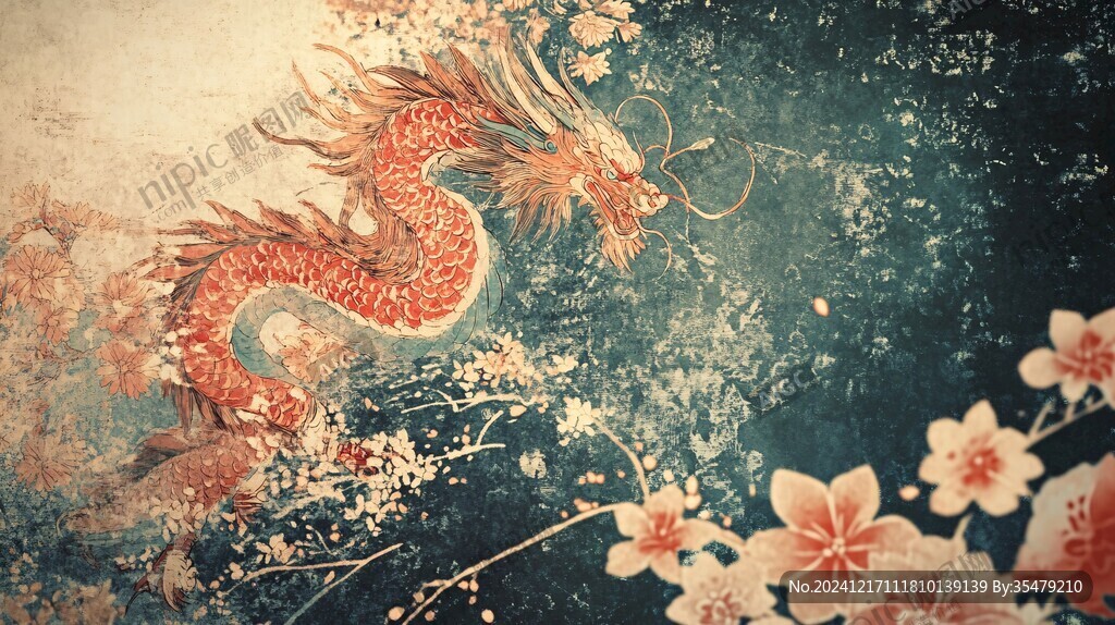 龍年橫版插畫