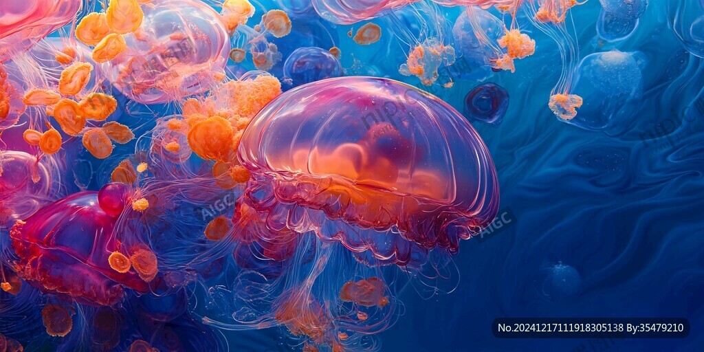 海洋生物夢幻水母