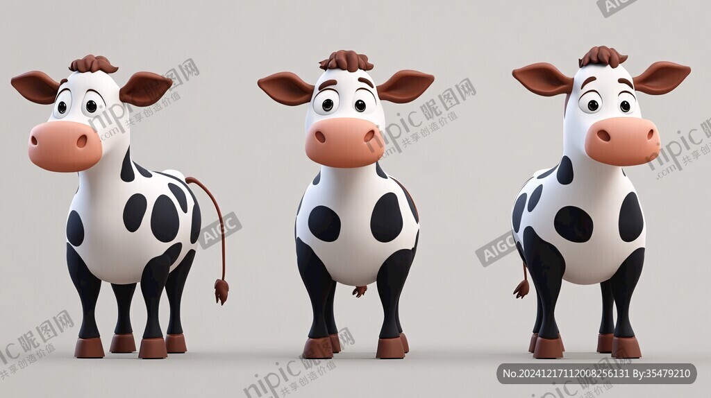 3d卡通牛