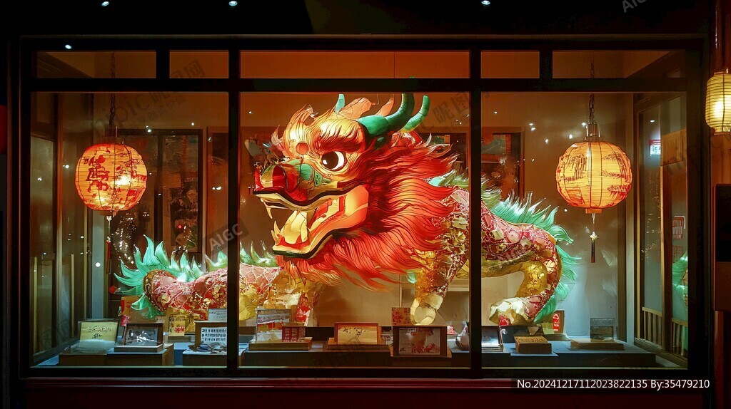 新年龍年櫥窗陳列
