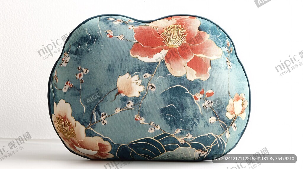藍(lán)釉金銀彩桃