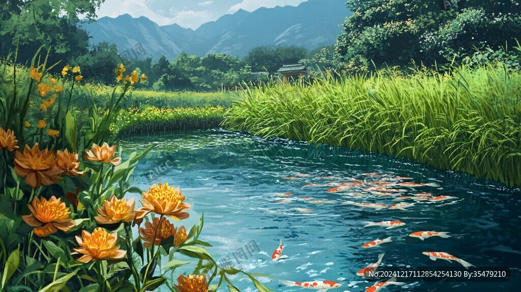 稻田魚插畫