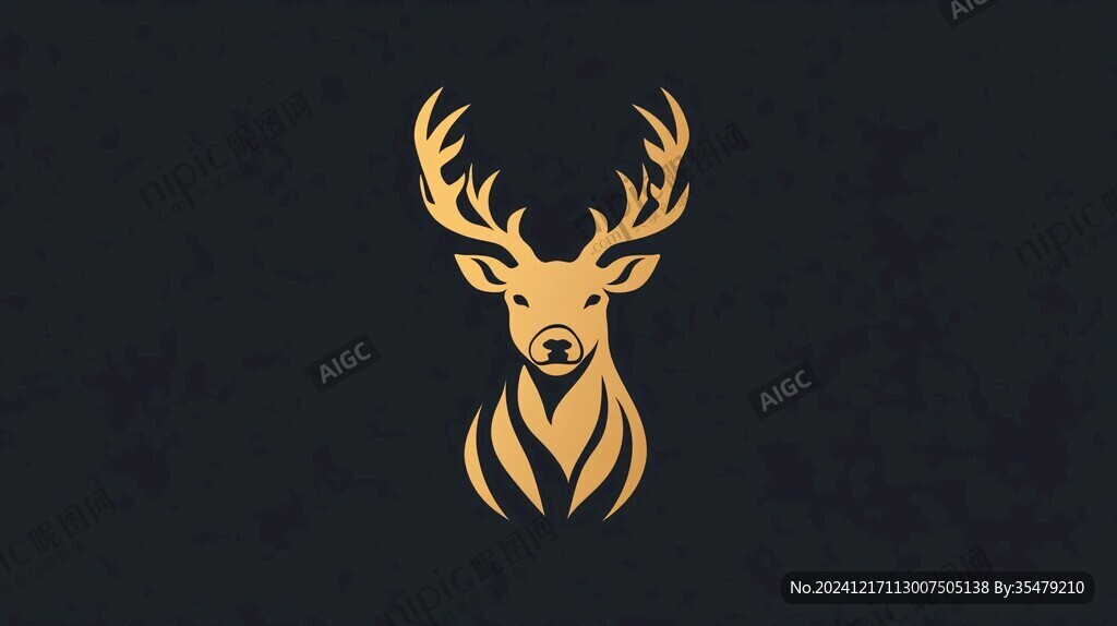 鹿頭設計logo