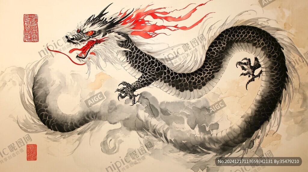 龍年插畫手繪