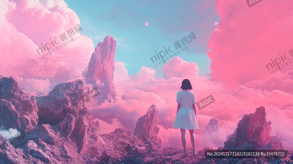 粉紅色的超現實世界