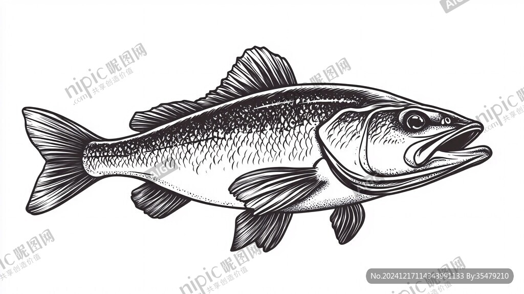 手繪鱈魚