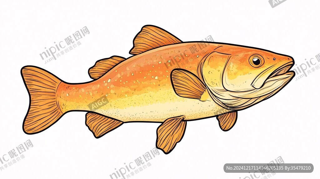 黃花魚(yú)插畫(huà)