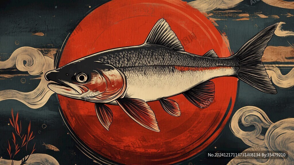 魚肉包裝插畫