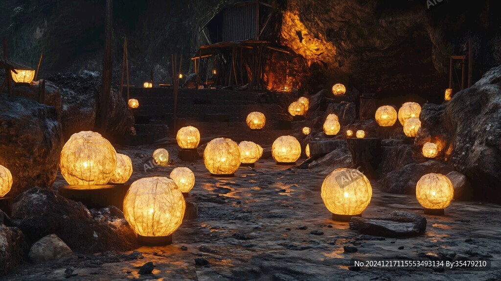 古代人類山洞場景還原
