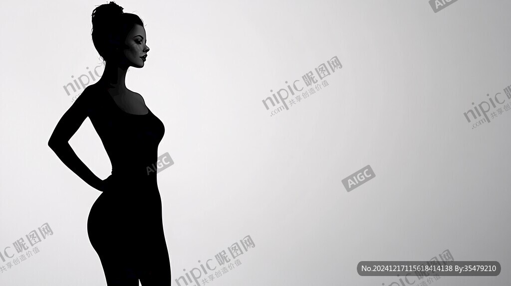 氣質女人剪影