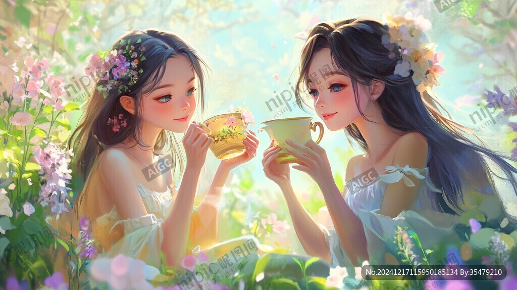 閨蜜插畫