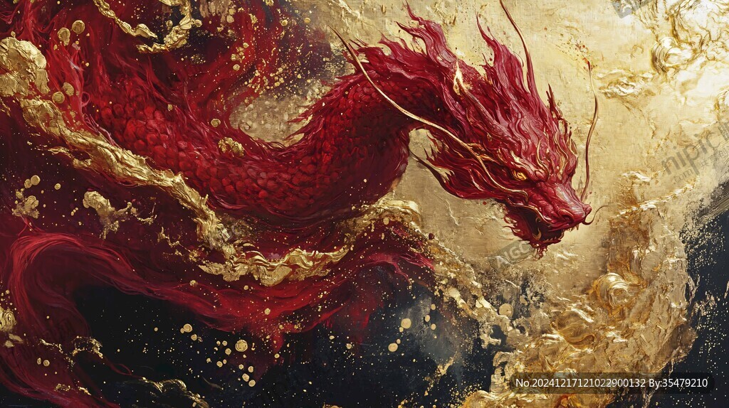 龍年橫版插畫