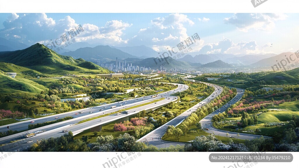 高速綠化效果圖