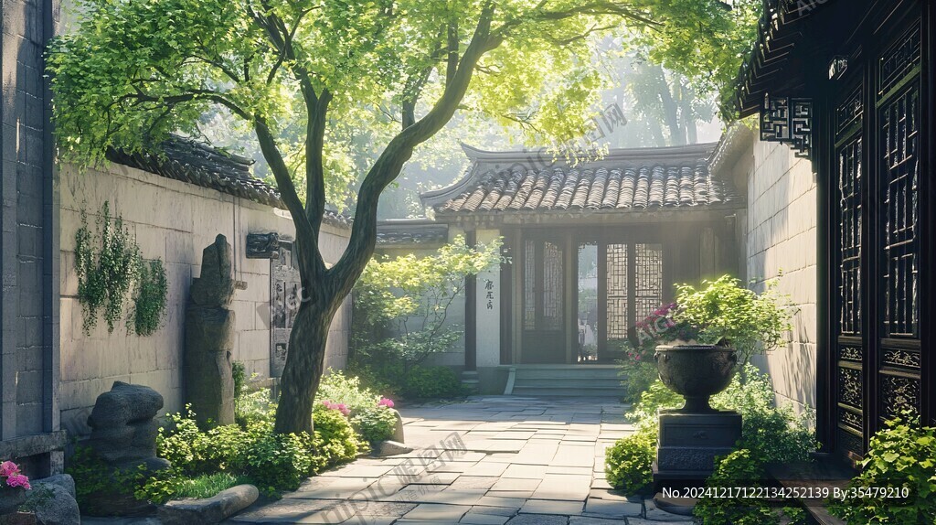 小廟院內(nèi)效果圖