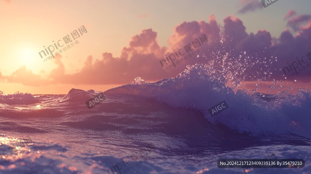浪花高清背景